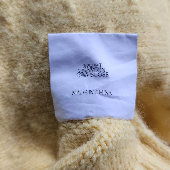 Cider small yellow cardigan with collar - Picture 4 of 4